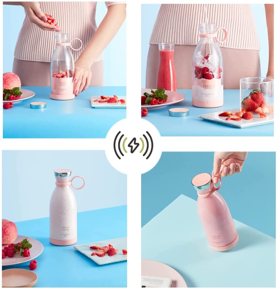 Mini Fresh Fruit Juice Portable  USB Rechargeable Electric Blender