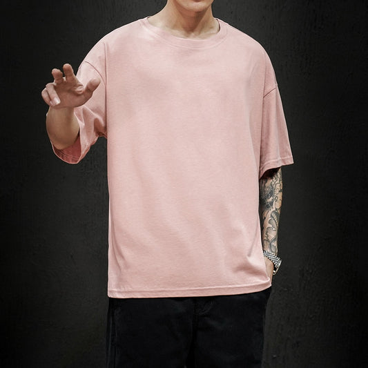 Men's T Shirt Fashion Solid Oversized Hip Hop Short Sleeve