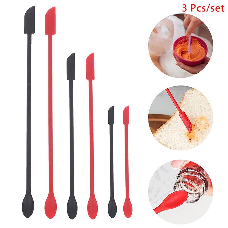 3Pcs/set S Silicone Spatula Scraper Reusable Beauty Kitchen Safe