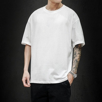 Men's T Shirt Fashion Solid Oversized Hip Hop Short Sleeve