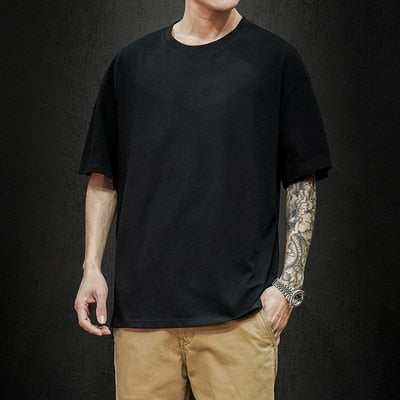 Men's T Shirt Fashion Solid Oversized Hip Hop Short Sleeve