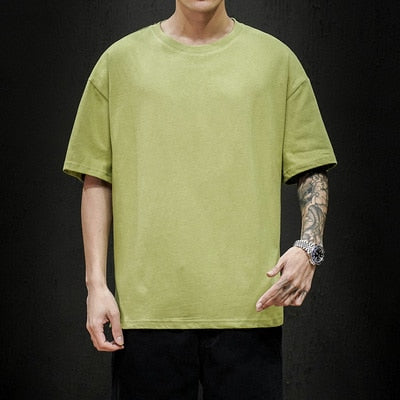 Men's T Shirt Fashion Solid Oversized Hip Hop Short Sleeve