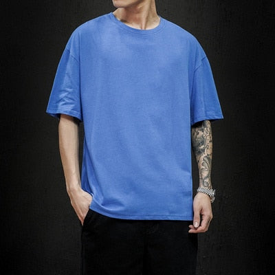 Men's T Shirt Fashion Solid Oversized Hip Hop Short Sleeve