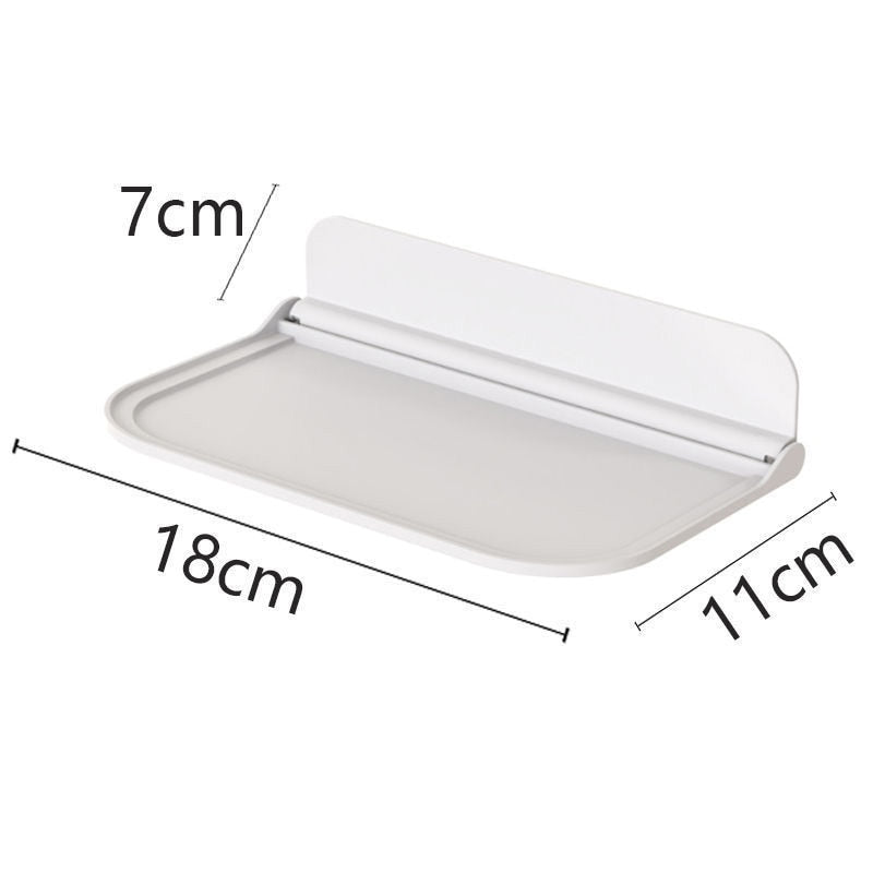 Foldable Wall Shelf Punch-Free Wall-mounted Plastic Floating Shelf  Household