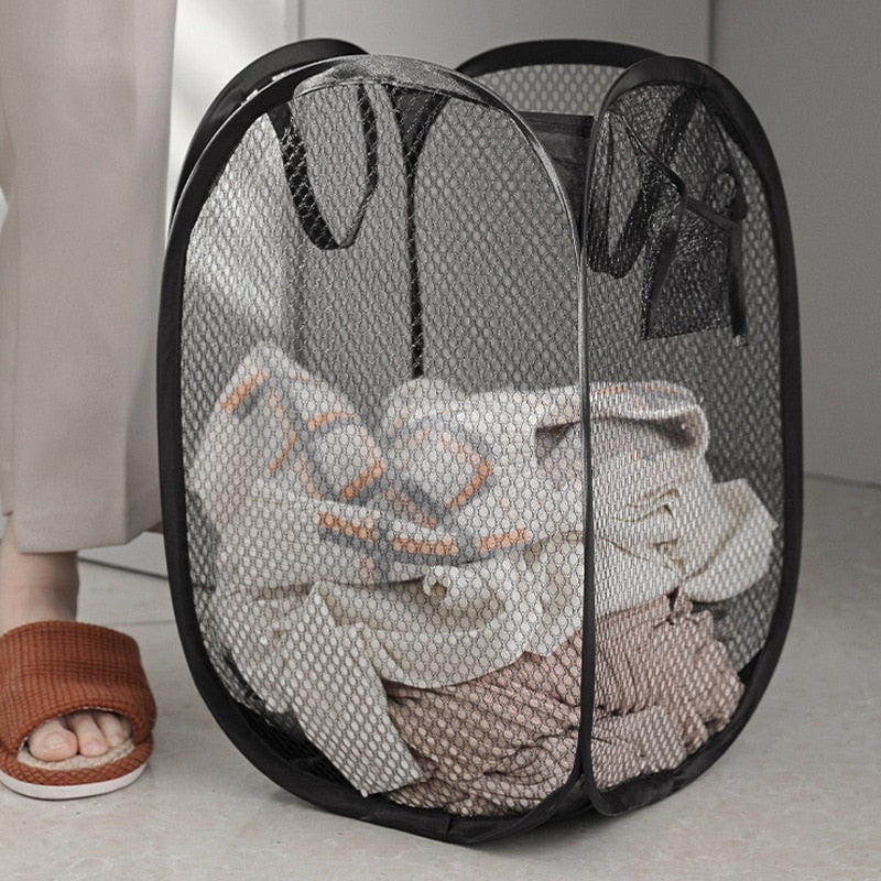 Folding Laundry Basket Organizer for Dirty Clothes Bathroom Clothes Frame