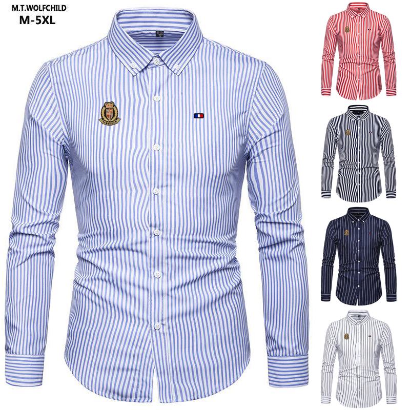 High Quality Mens Shirt Business New-Design Casual Striped Blouse