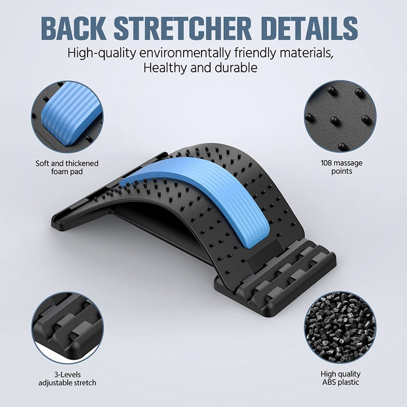 Back Stretcher Magnetotherapy Multi-Level Adjustable Massager Waist