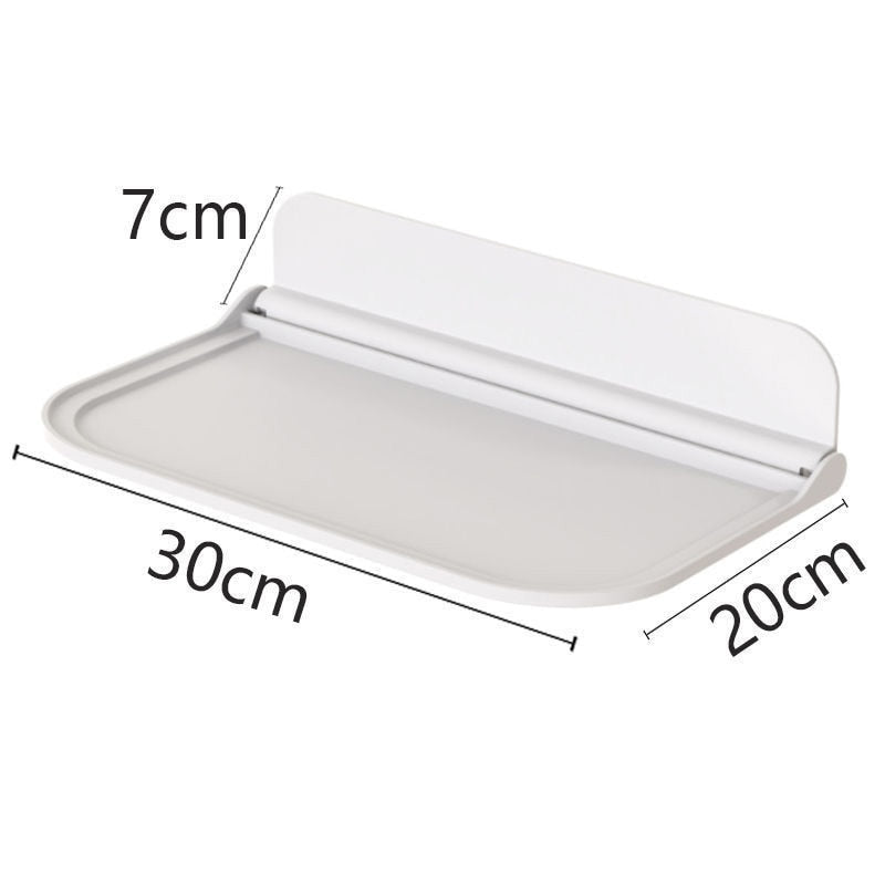 Foldable Wall Shelf Punch-Free Wall-mounted Plastic Floating Shelf  Household