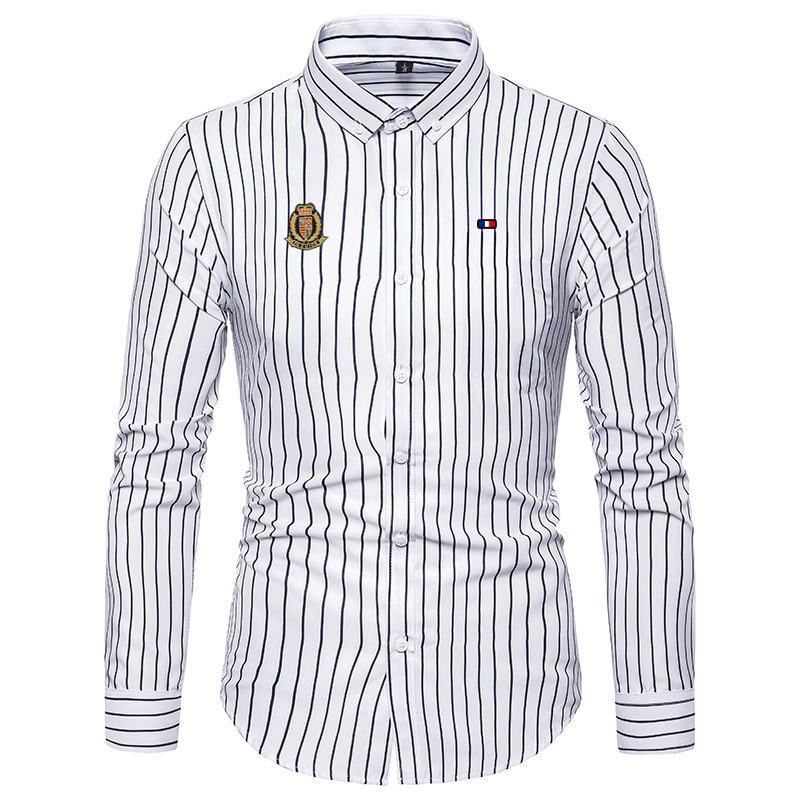 High Quality Mens Shirt Business New-Design Casual Striped Blouse