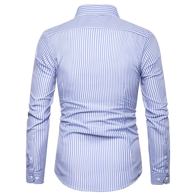 High Quality Mens Shirt Business New-Design Casual Striped Blouse