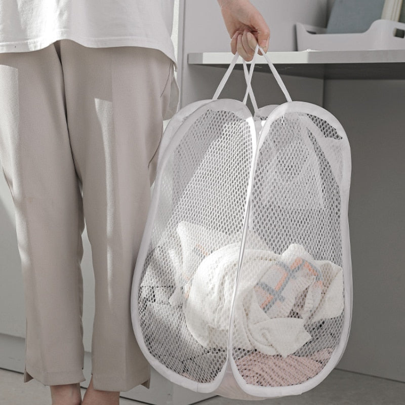 Folding Laundry Basket Organizer for Dirty Clothes Bathroom Clothes Frame