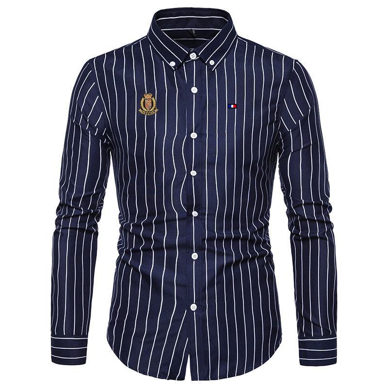 High Quality Mens Shirt Business New-Design Casual Striped Blouse